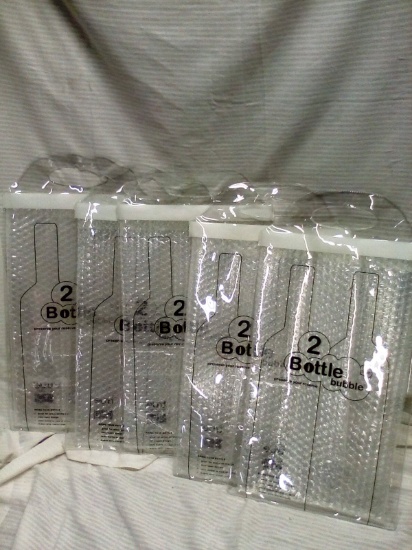 Qty. 5 Bubble Pack Wine Carriers Each Pack holds 2 Bottles