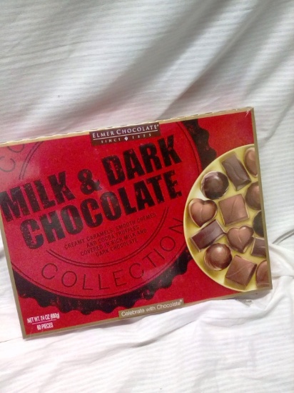 Elmer Milk and Dark Chocolate Assortments 60 Pieces per 24 Oz Box