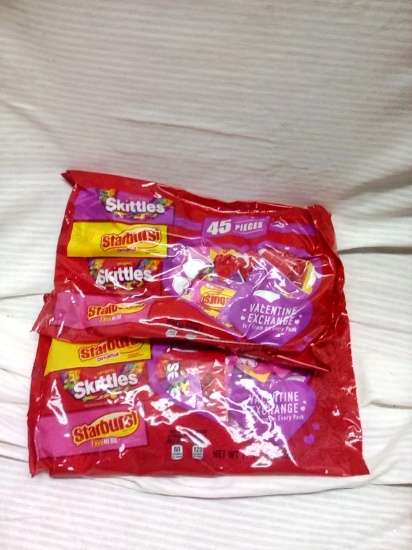 Qty. 2 Bags of Mixed Starburst and Skittles 45 pcs. Per 17.71 Oz Bag