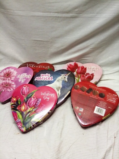 Elmer Chocolates Qty. 6 Assorted Heart Shaped Boxes 15 Pcs. Per box