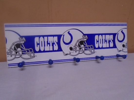 Indianapolis Colts Wooden Hat/Coat Hanger w/5 Hooks