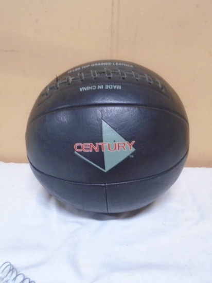 Century Top Grained Leather 15lb Medicine Ball