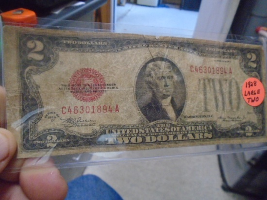 1928 Large Two 2 Dollars Note