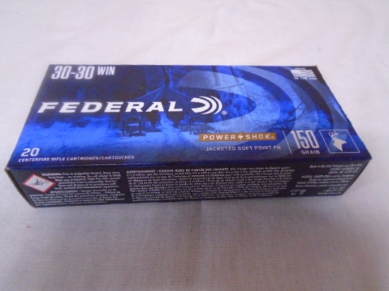 20 Round Box of Federal 30-30 Win Center Fire Cartridges