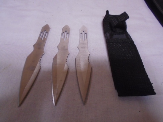 3pc Set of Throwing Knives w/ Sheave
