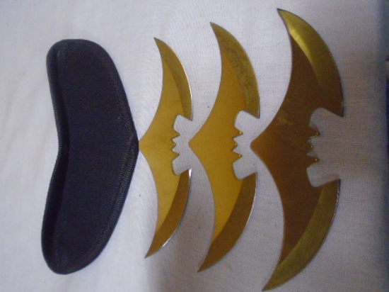 3pc Set of Tiger USA Throwing Knives in Sheave