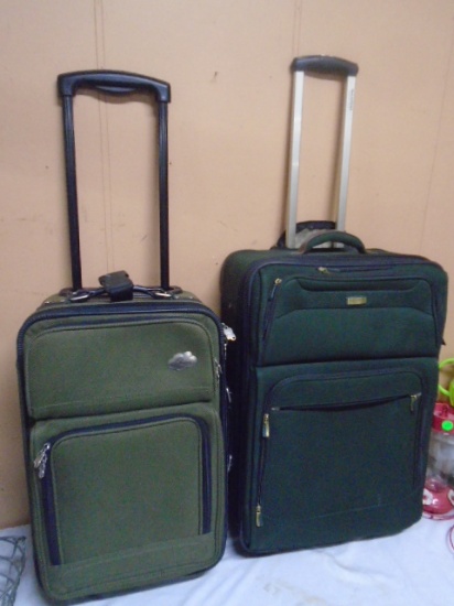 2 Rolling Suitcase w/ Extendable Handles