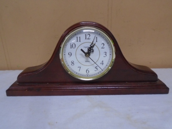 Ingraham Wood Case Quartz Mantel Clock