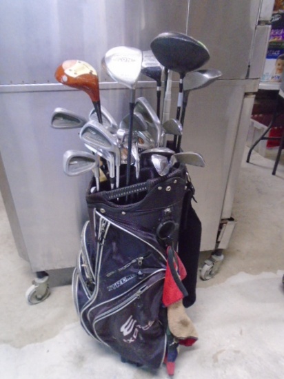 Large Set of Golf Clubs In Bag