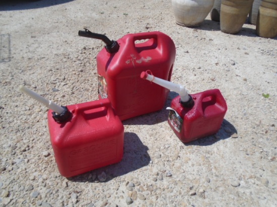 3pc Group of Gas Cans