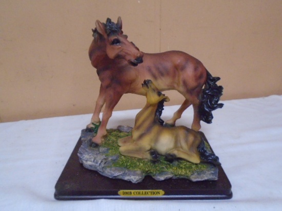 Beautiful Double Horse Figurine