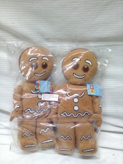2pk Plush Gingerbread Man
