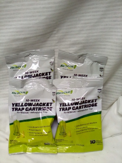 4pks YellowJacket Trap Cartridge for Rescue Yellowjacket Trap