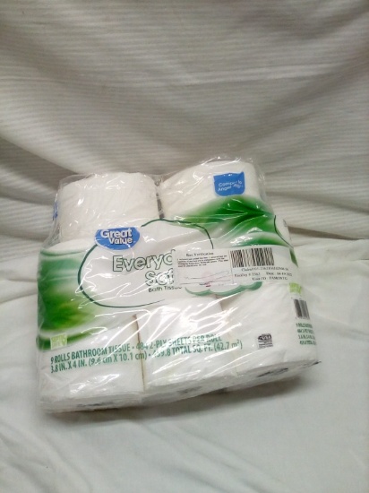 Great Value Everyday Soft 8 Two Ply Rolls of Toilet Tissue