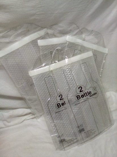 Qty. 5 Bubble Pack Wine Carriers Each Pack holds 2 Bottles