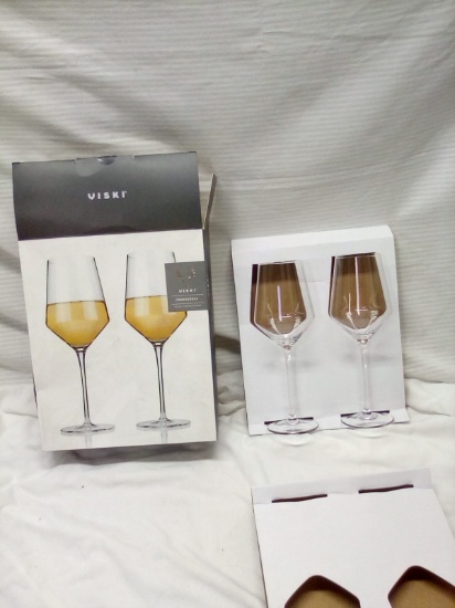 Viski Set of Two Long Stem Chardonnay Glasses
