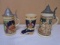 3pc Group of German Beer Steins