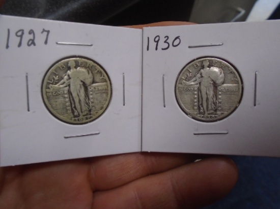 1927 and 1930 Standing Liberty Quarters