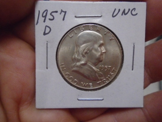 1957 D-Mint Franklin Half Dollar