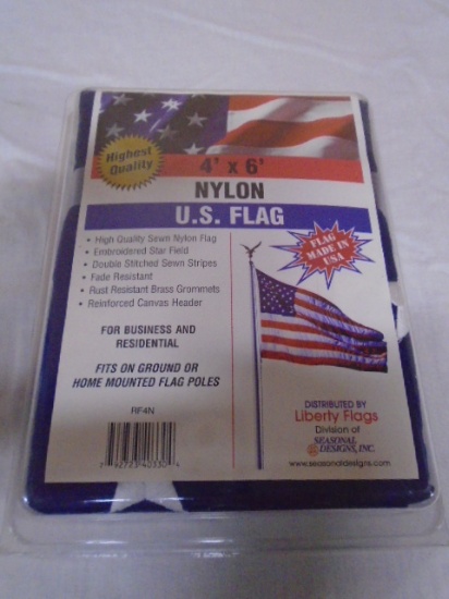 4 Foot x 6 Foot Nylon US Flag