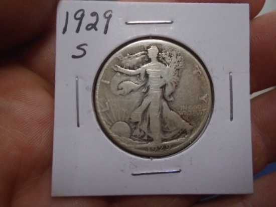 1929 S-Mint Walking Liberty Half Dollar