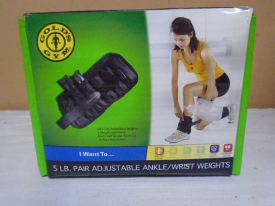 Gold's Gym 5lb Pair of Adjustable Ankle/Wrist Weights