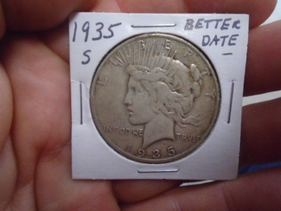1935 S-Mint Silver Peace Dollar