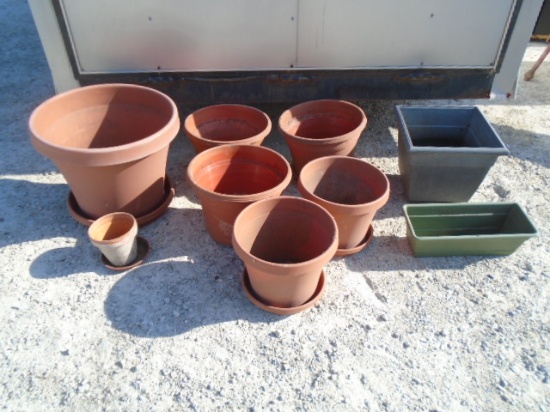 Large Group of Assorted Flower Pots