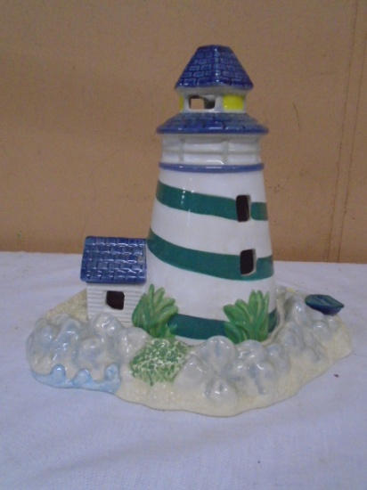 Porcelain Light House Tea Light Holder