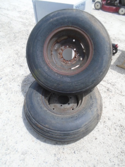 (2) 6 Lug 15in Implament Tires & Rims
