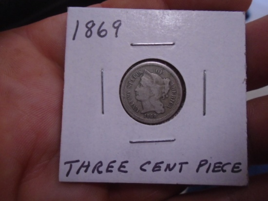 1869 Three Cwnt Piece