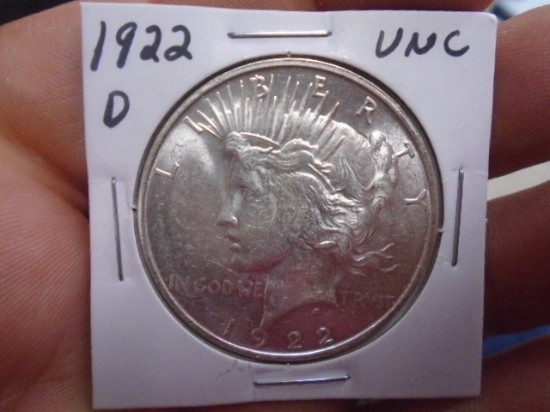 1922 D-Mint Silver Peace Dollar