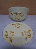 Hall Jewel Tea Autumn Leaf Bowl & Plate