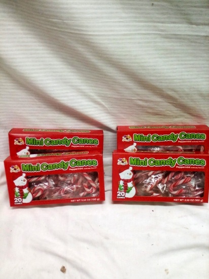 Qty. 4 boxes 3.53 Oz Mini Candy Canes