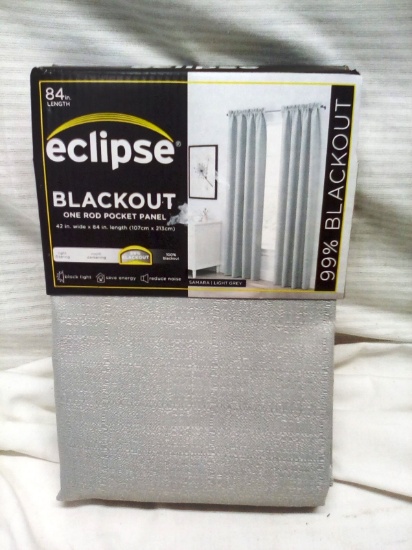 Eclipse 84" Blackout Rod Pocket Panel 42" Wide Curtain panel