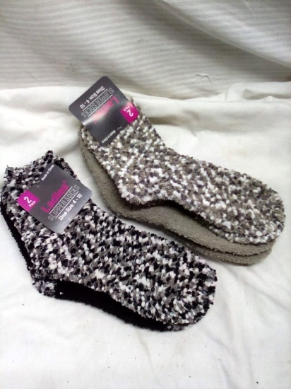 Ladies Slipper Socks 2 sets of 2 size 4-10