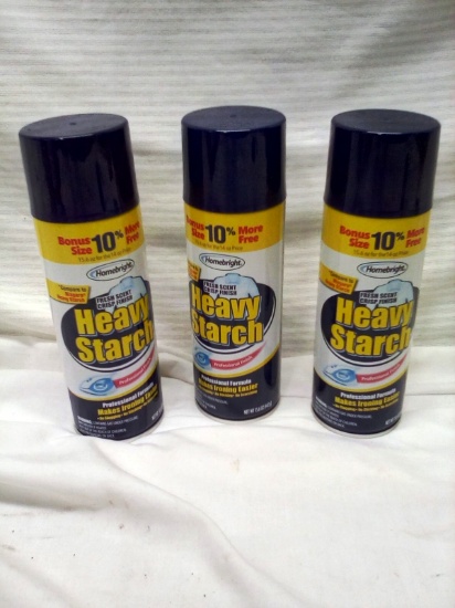 Homebright Heavy Starch 3-15.6oz cans