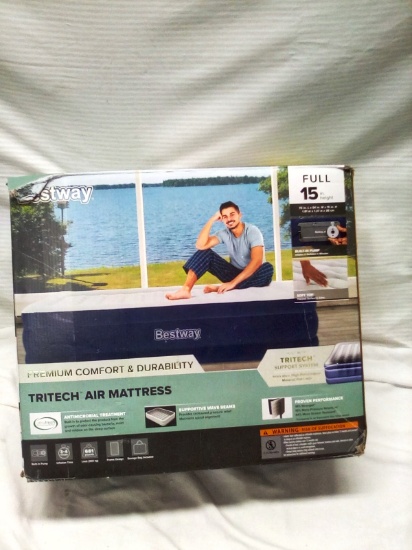 Bestway 15" Full Size Air Mattress with air pump (untested)