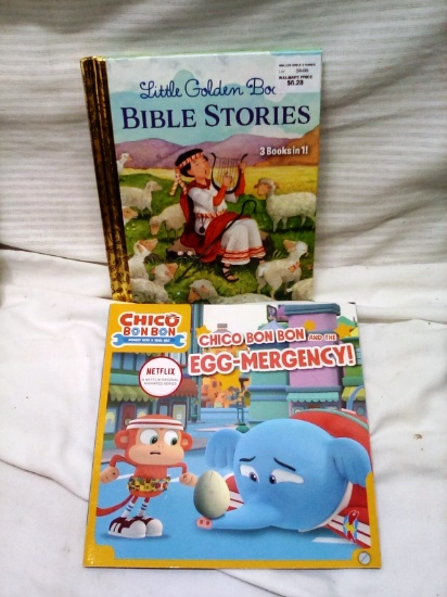 Bible stories & Chico Bon Bon and Egg-Mergency Books