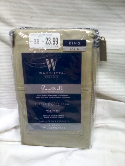 Pair of Wamsutta King Size 625 Thread Count Pillow Cases
