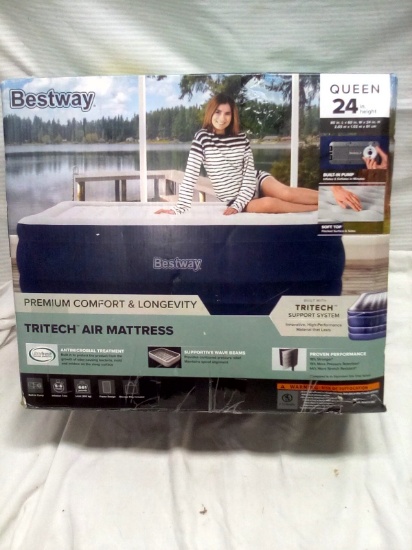 Best Way 24" Thick Queen Size Air Mattress in the box Untested