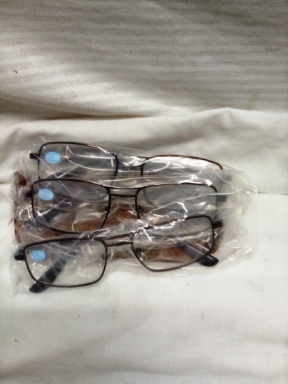 Three Pair of Wire Rim Prescription +1.5 Reading Glasses