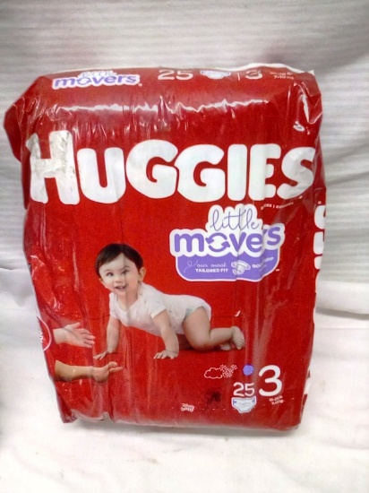 Huggies Lil Movers Diapers 25 Pack of Size 3