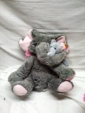 Plush Elephant with Baby