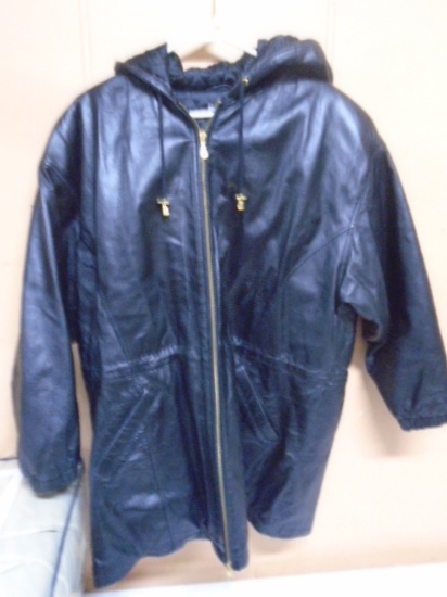 Ladies Wilson Leather Insulated Coat w/Hood