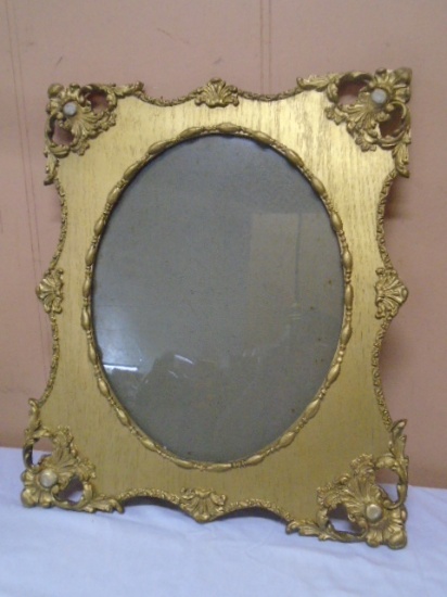 Antique Ornate Picture Frame w/Glass