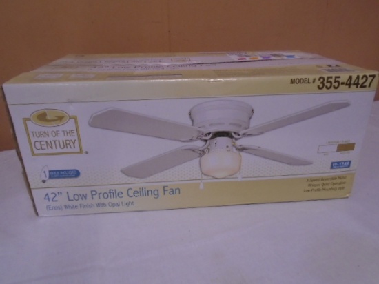Brand New Turn of the Century 42" Low Profile Ceiling Fan