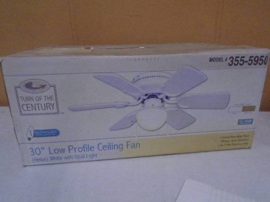 Brand New Turn of the Century 30" Low Profile Ceiling Fan