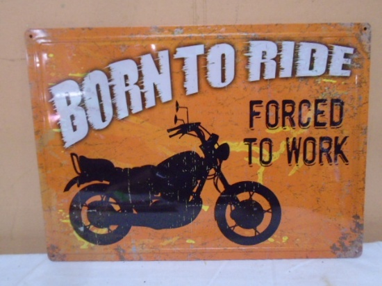Born to Ride Metal Sign