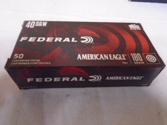 50 Round Box of Federal American Eagle 40 S&W
